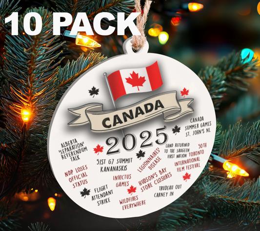 10 Pack - This Year In Canada 2025 Ornament