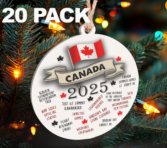 20 Pack - This Year In Canada 2025 Ornament