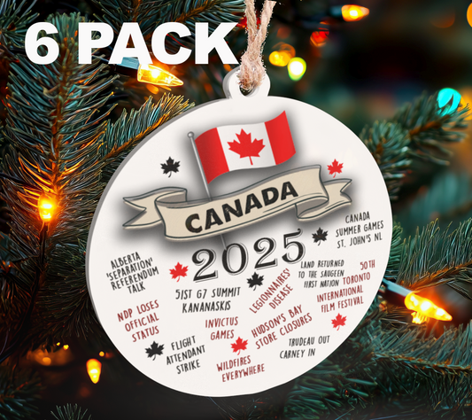 6 Pack - This Year In Canada 2025 Ornament