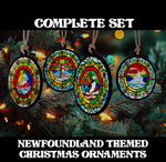 Newfoundland Themed Christmas Ornaments Set of 4