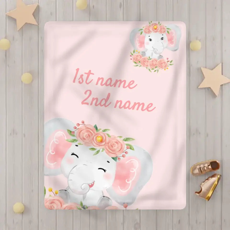 Pink Elephant Baby Blanket – Island Design Factory